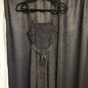 Elegant Black Polka Dot Jumpsuit